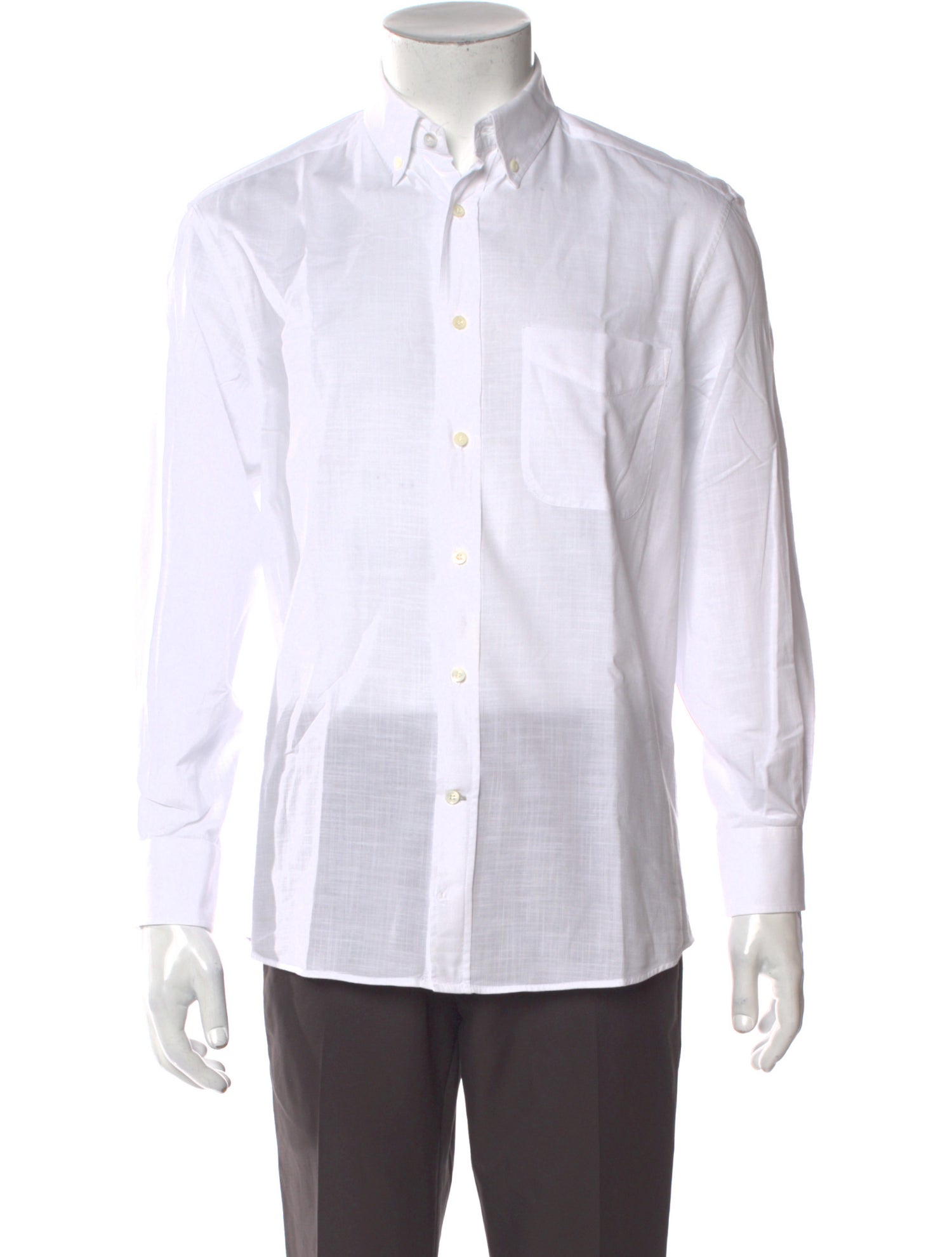 Brunello Cucinelli Long Sleeve Tuxedo Shirt