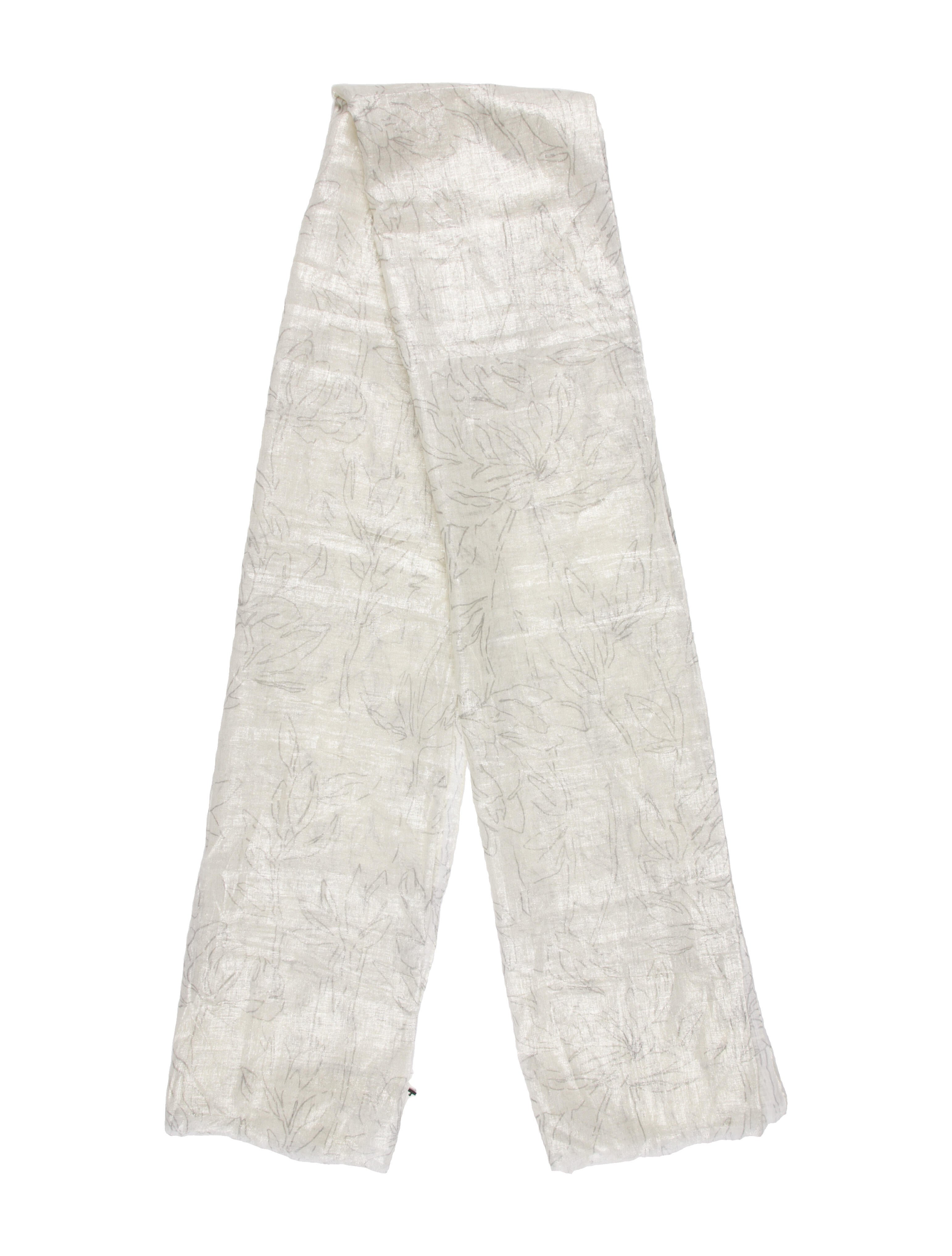 Brunello Cucinelli Floral Print Scarf