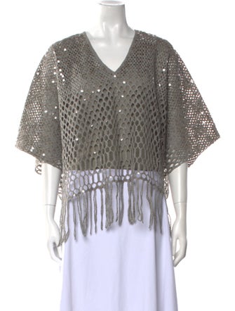 Brunello Cucinelli Silk V-Neck Sweater