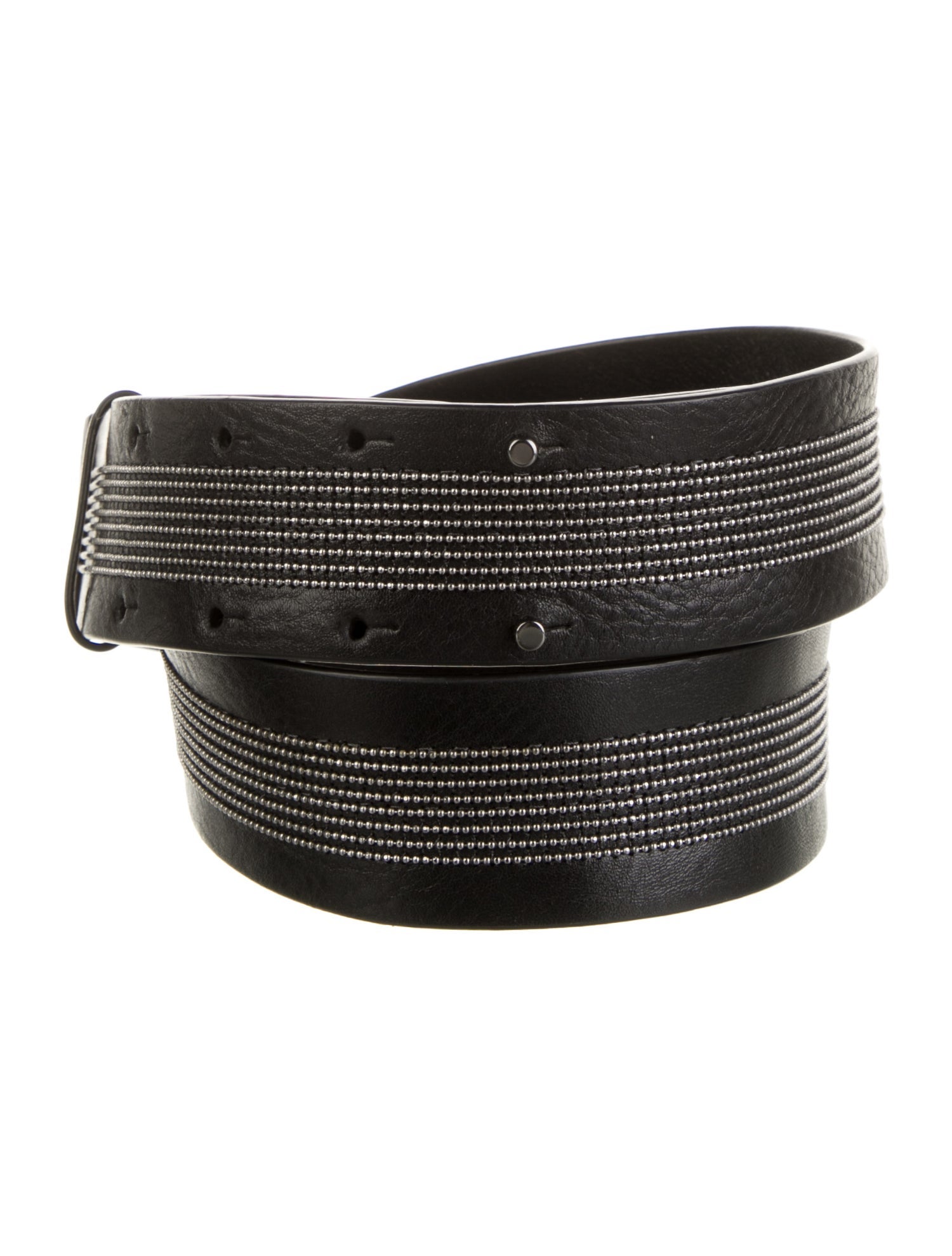 Brunello Cucinelli Monili Leather Waist Belt