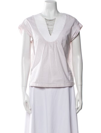 Brunello Cucinelli V-Neck Short Sleeve T-Shirt