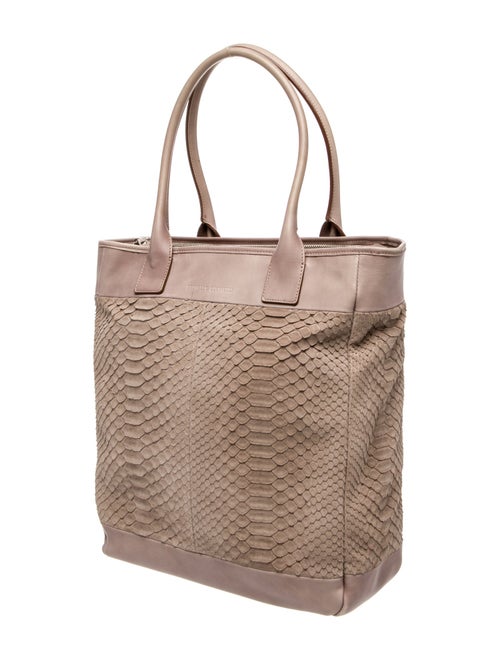 Brunello Cucinelli Embossed Leather Top Handle Bag
