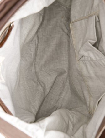 Brunello Cucinelli Embossed Leather Top Handle Bag