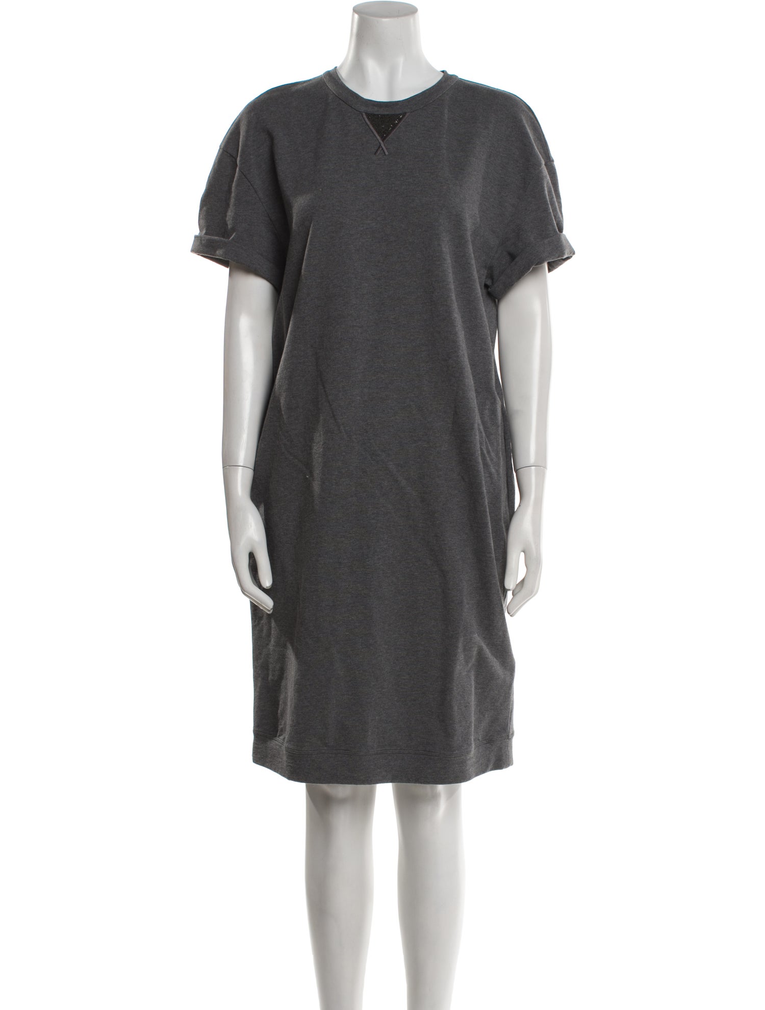 Brunello Cucinelli Crew Neck Knee-Length Dress