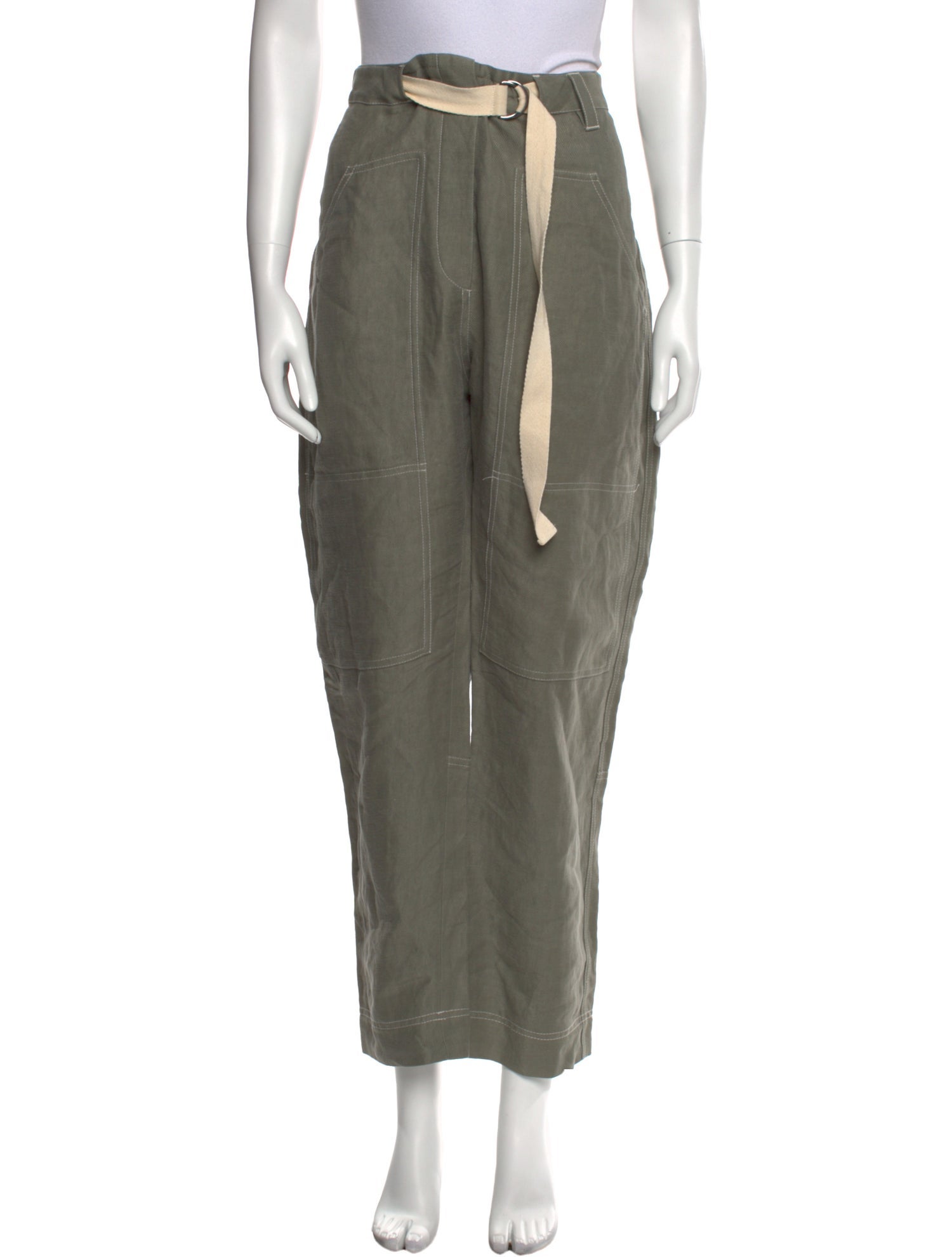 Brunello Cucinelli Linen Straight Leg Pants