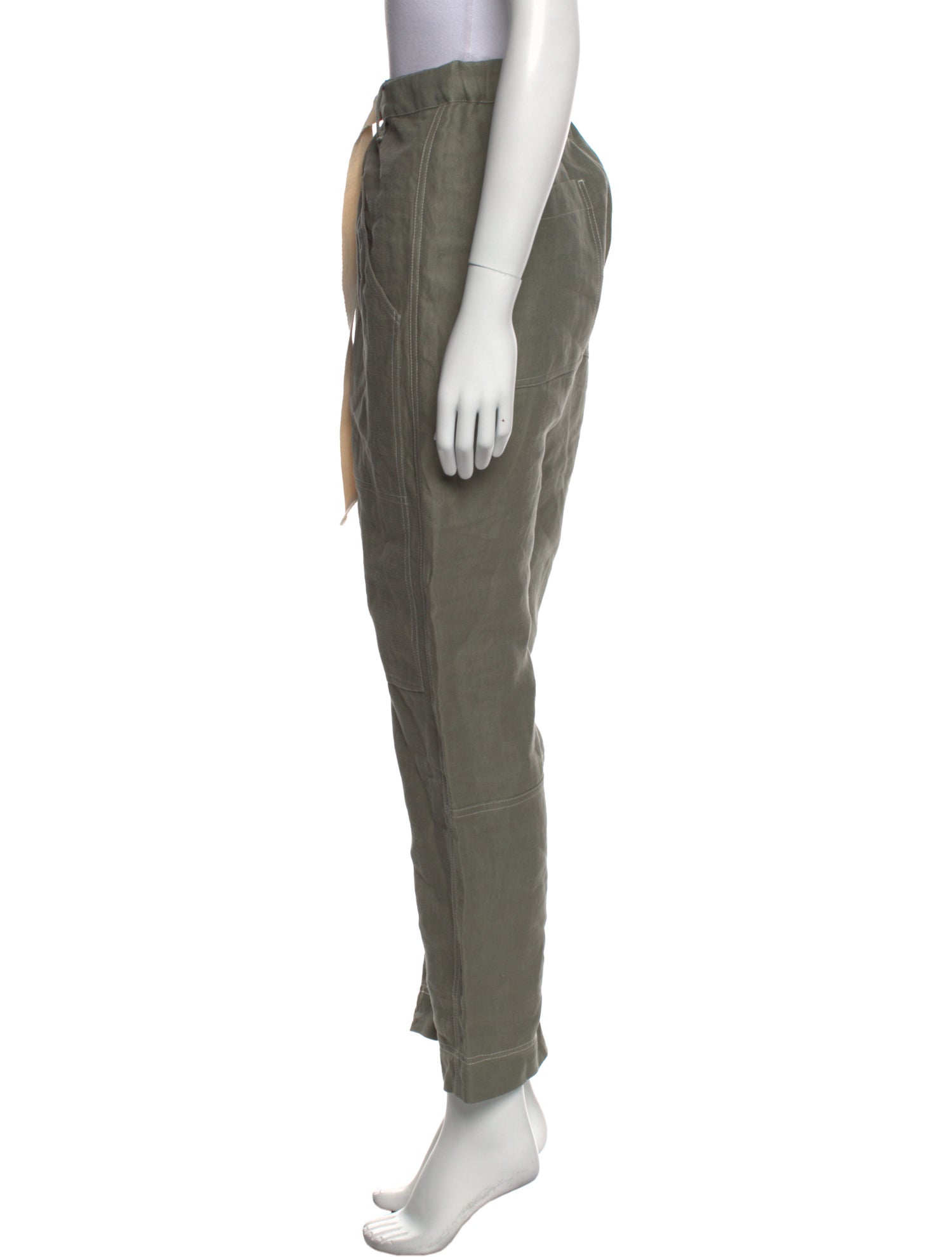 Brunello Cucinelli Linen Straight Leg Pants