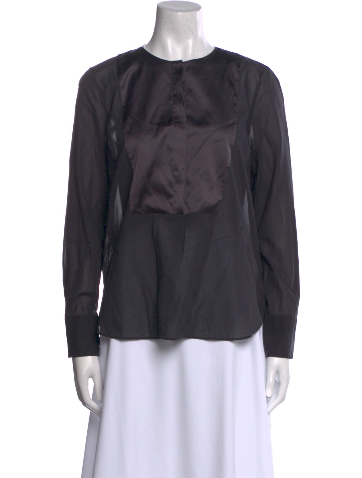 Brunello Cucinelli Crew Neck Long Sleeve Blouse