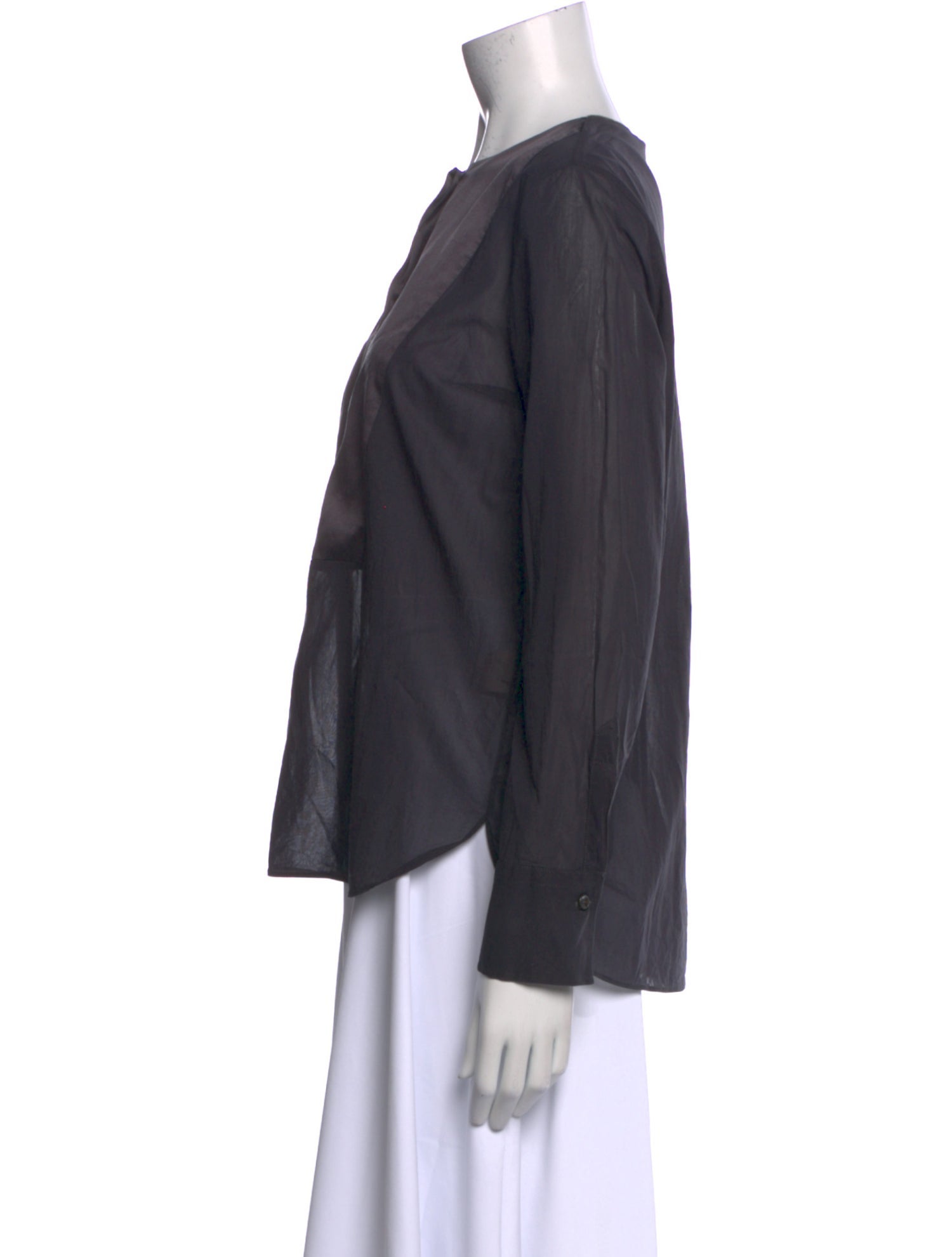 Brunello Cucinelli Crew Neck Long Sleeve Blouse