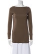 Brunello Cucinelli Bateau Neckline Long Sleeve Top