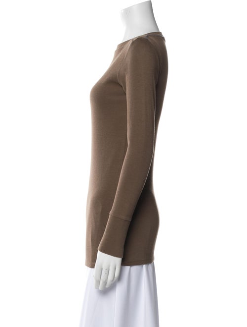 Brunello Cucinelli Bateau Neckline Long Sleeve Top