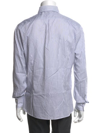 Brunello Cucinelli Striped Long Sleeve Dress Shirt