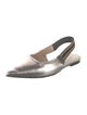 Brunello Cucinelli Monili Leather Slingback Pumps
