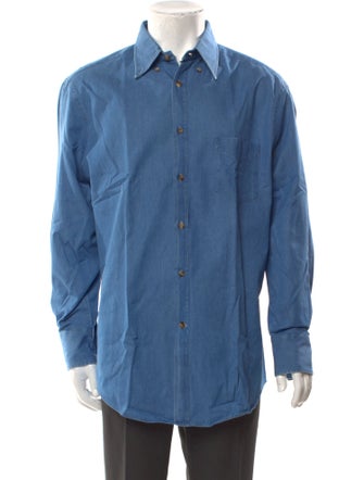 Brunello Cucinelli Monili Long Sleeve Denim Shirt