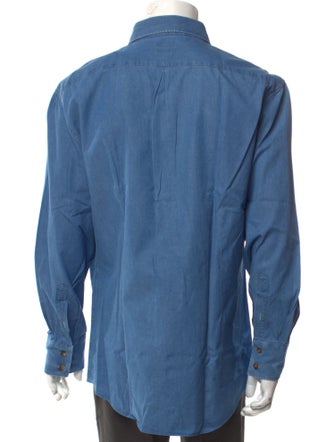 Brunello Cucinelli Monili Long Sleeve Denim Shirt