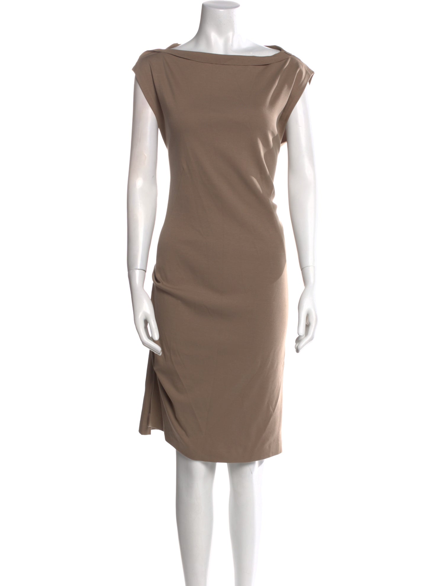 Brunello Cucinelli Bateau Neckline Knee-Length Dress
