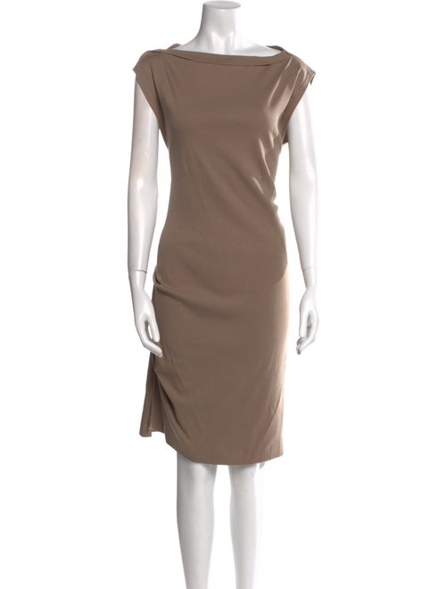 Brunello Cucinelli Bateau Neckline Knee-Length Dress