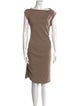 Brunello Cucinelli Bateau Neckline Knee-Length Dress