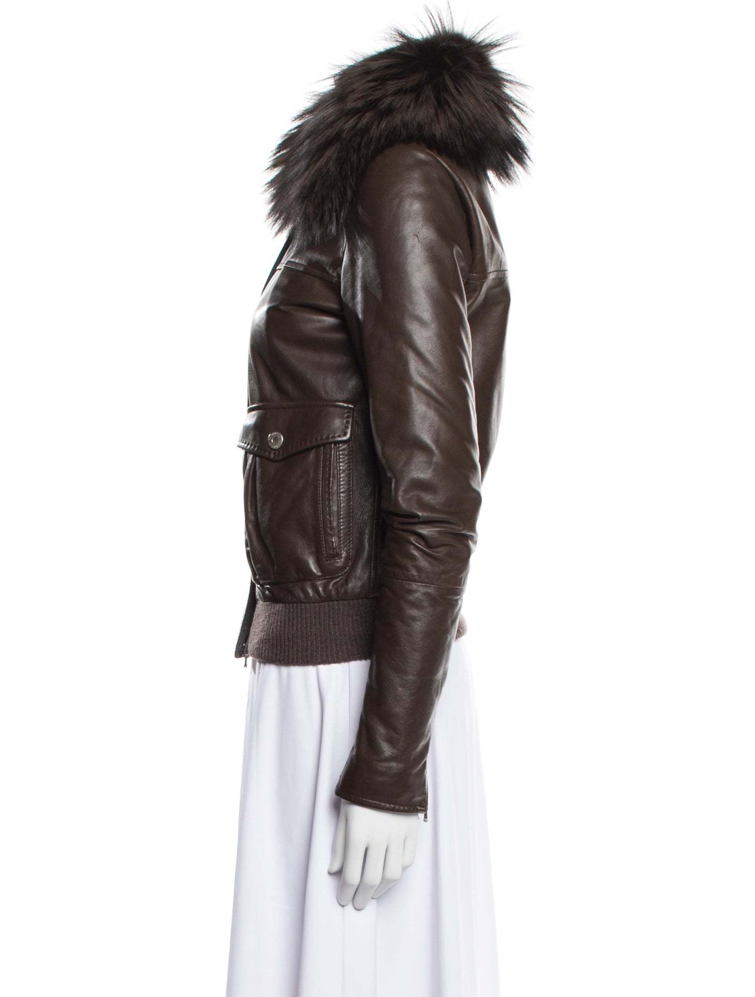 Brunello Cucinelli Leather Biker Jacket