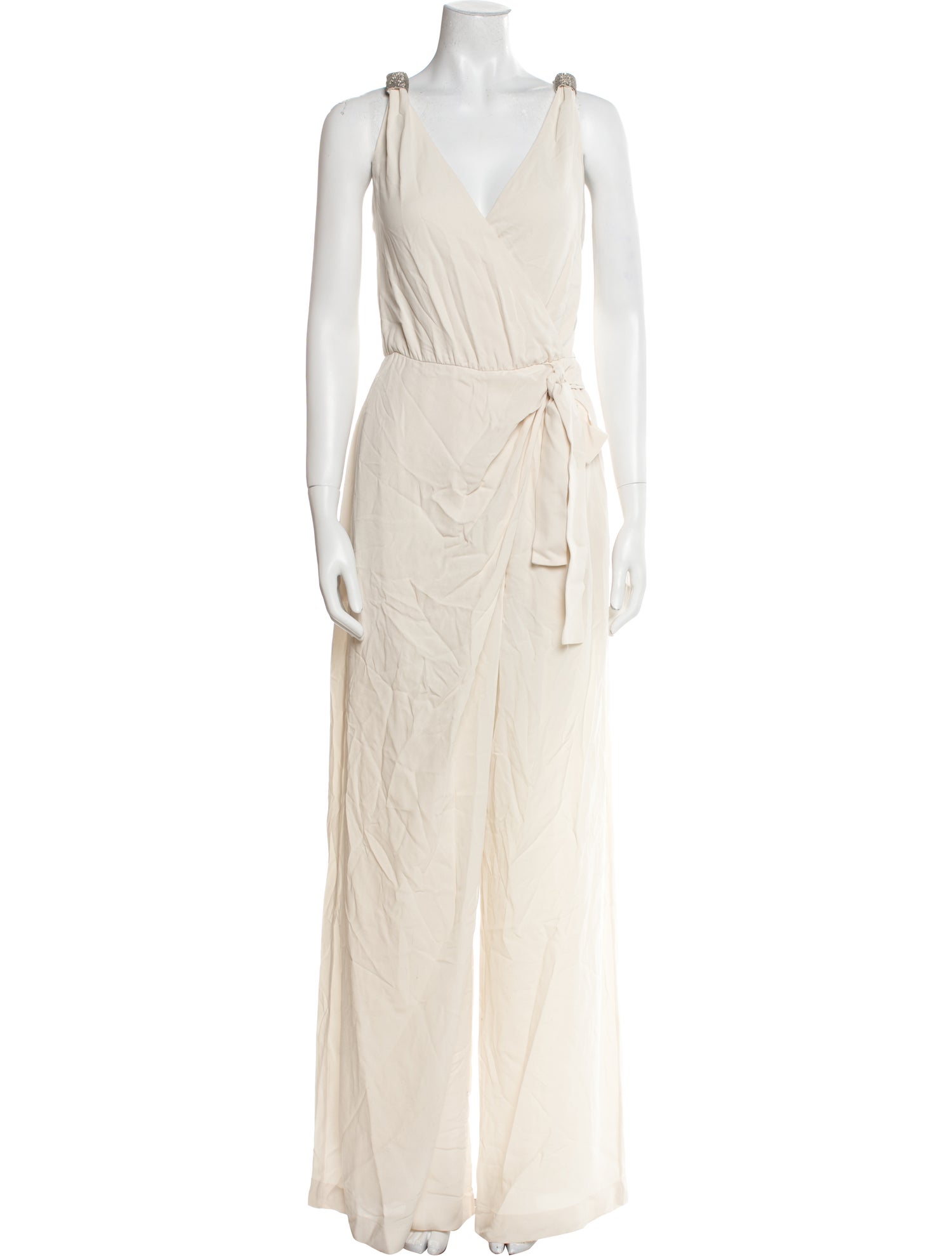 Brunello Cucinelli Silk Plunge Neckline Jumpsuit