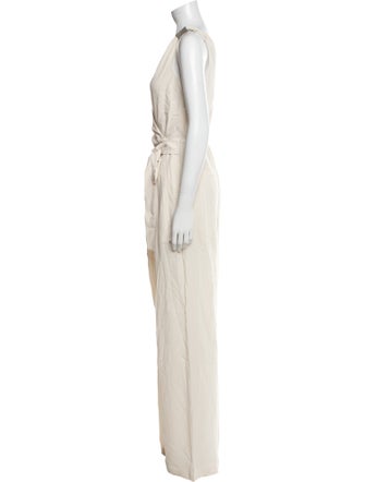Brunello Cucinelli Silk Plunge Neckline Jumpsuit