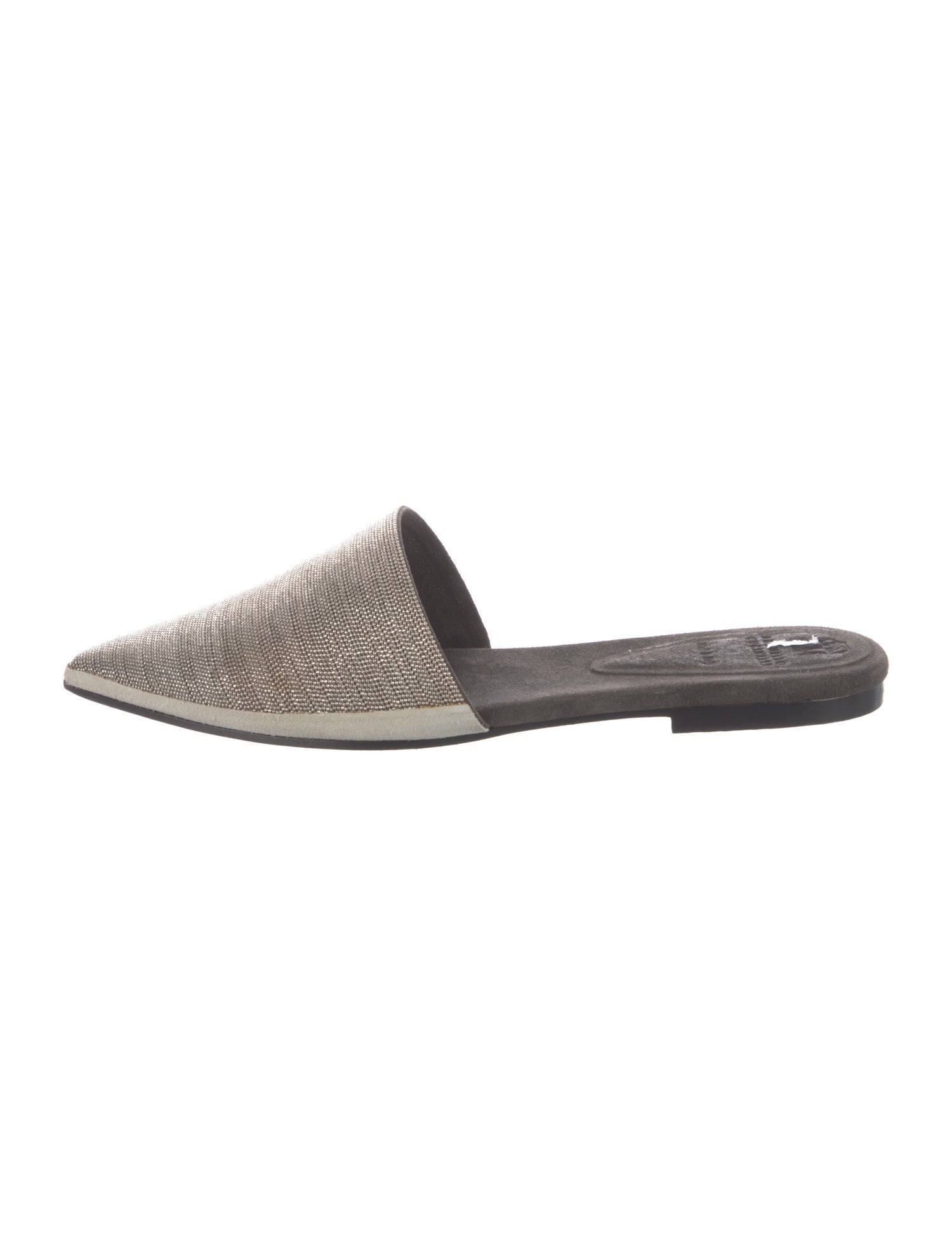 Brunello Cucinelli Monili Suede Mules