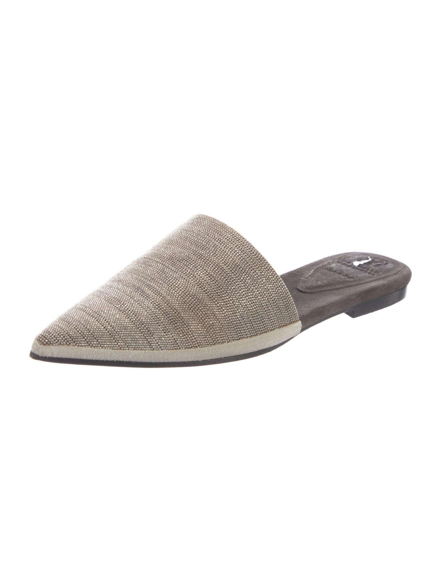 Brunello Cucinelli Monili Suede Mules