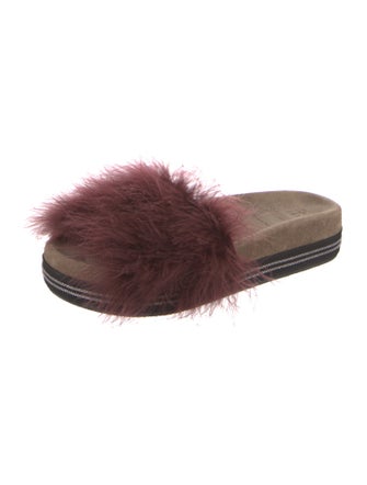 Brunello Cucinelli Monili Suede Slides