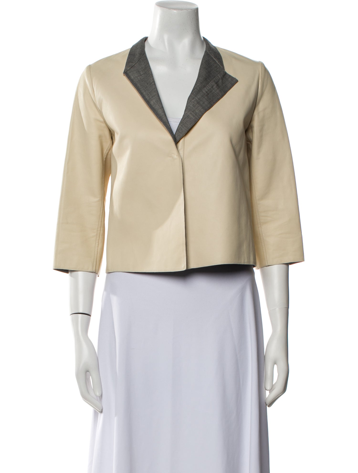 Brunello Cucinelli Leather Evening Jacket