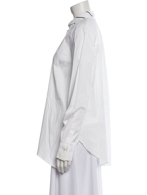 Brunello Cucinelli Long Sleeve Button-Up Top