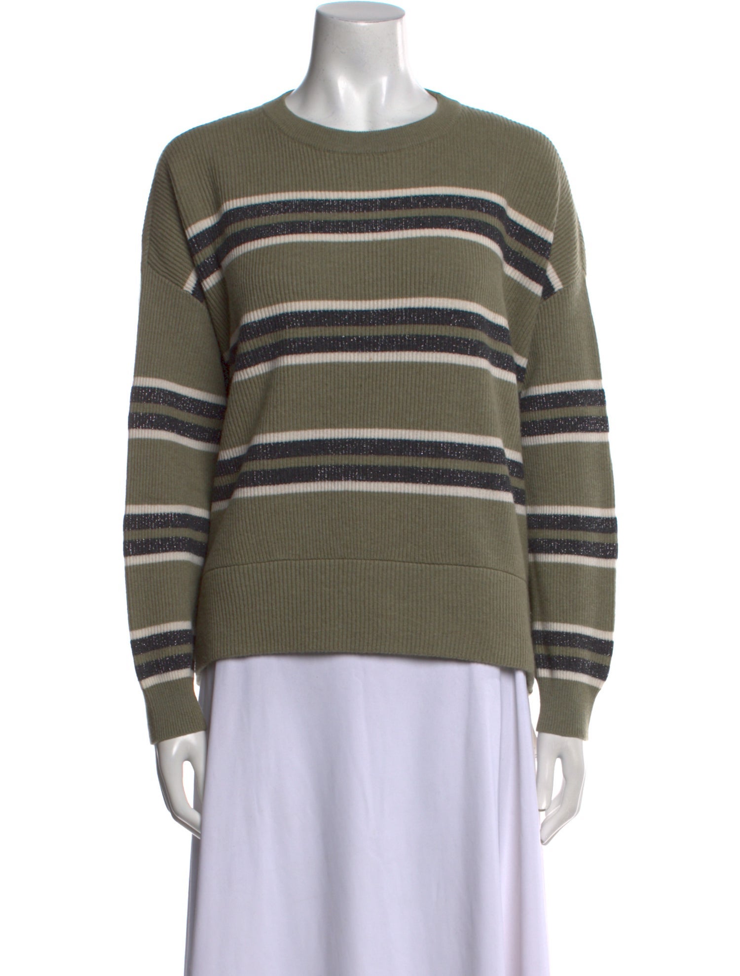 Brunello Cucinelli Virgin Wool Striped Sweater