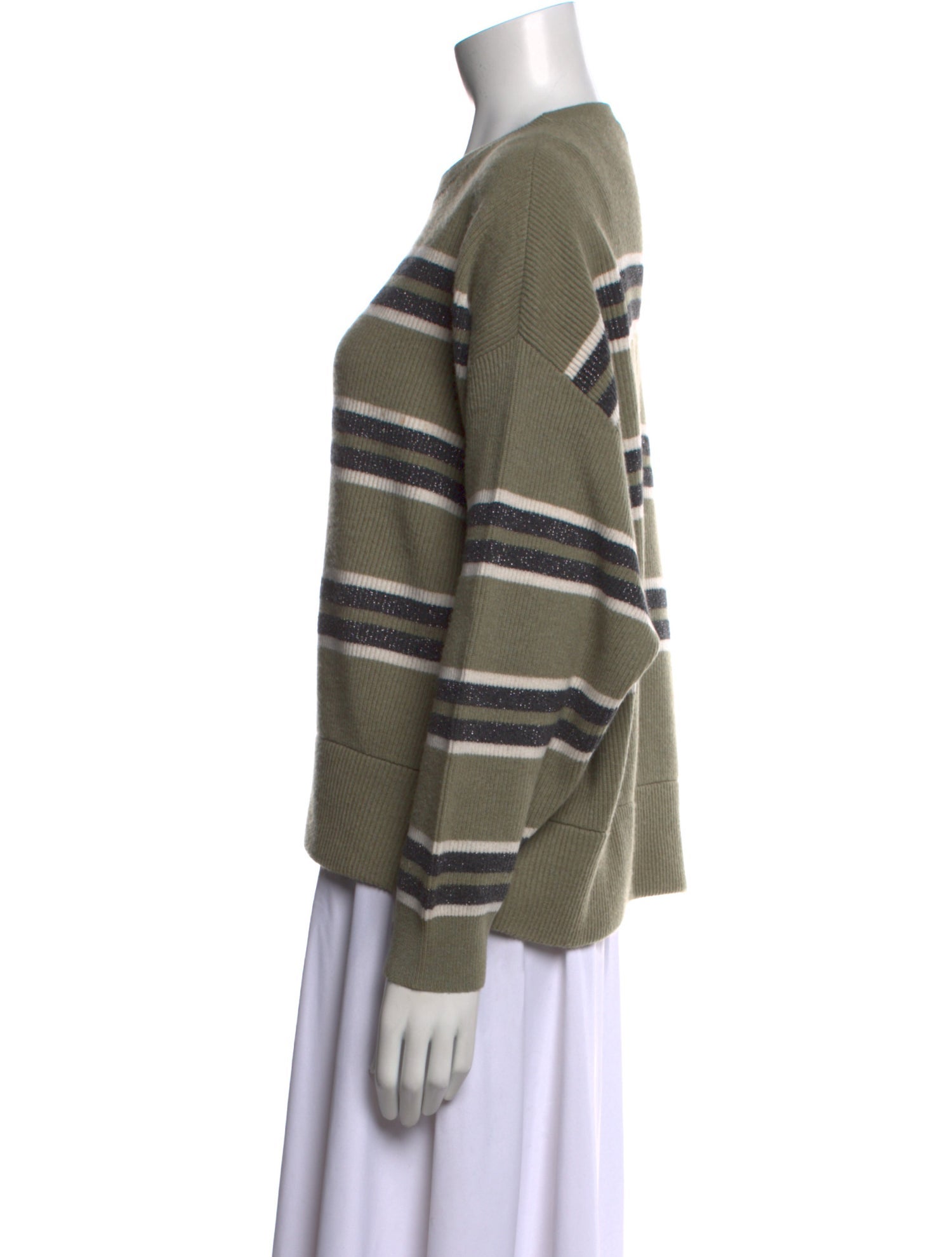 Brunello Cucinelli Virgin Wool Striped Sweater