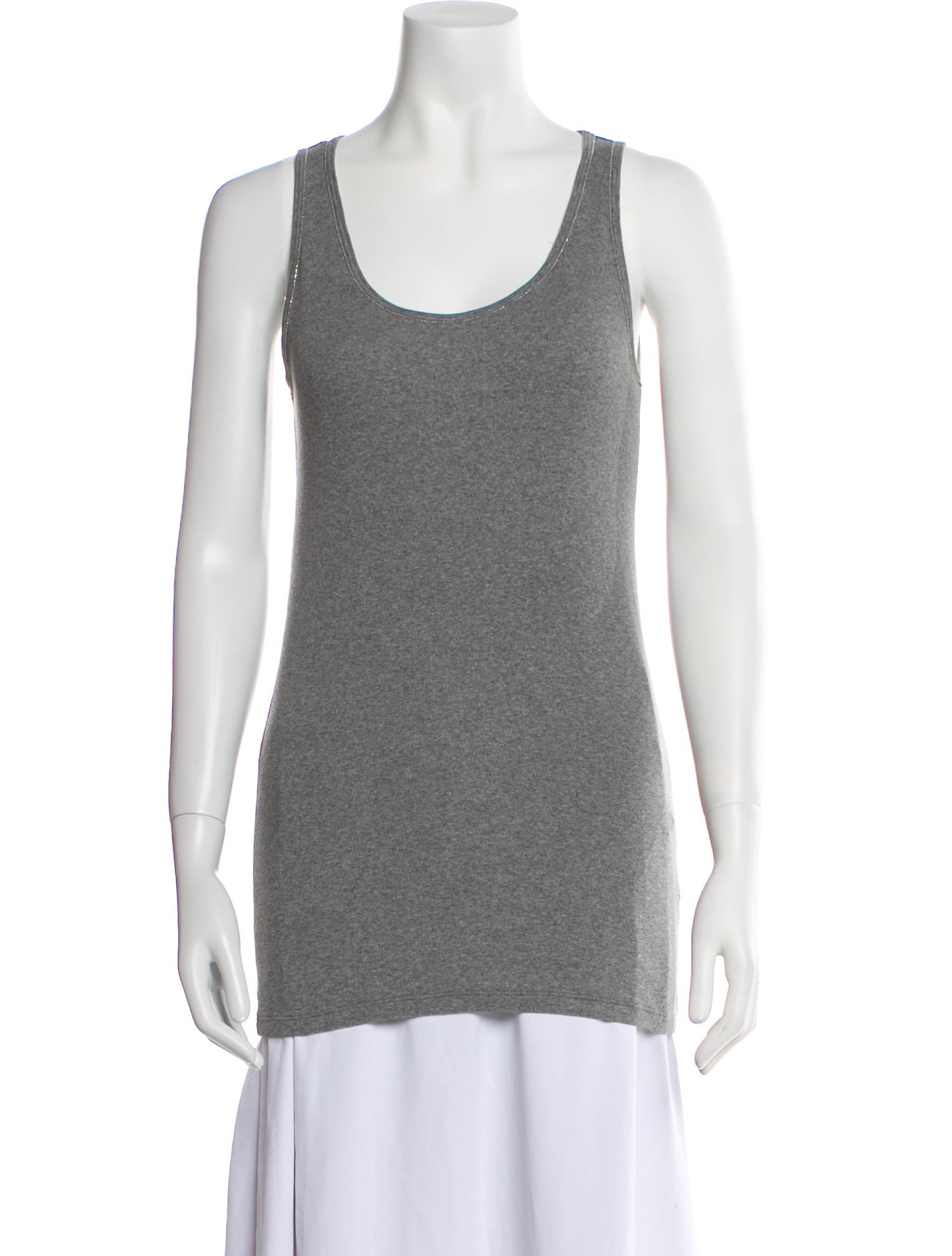 Brunello Cucinelli Scoop Neck Sleeveless Top