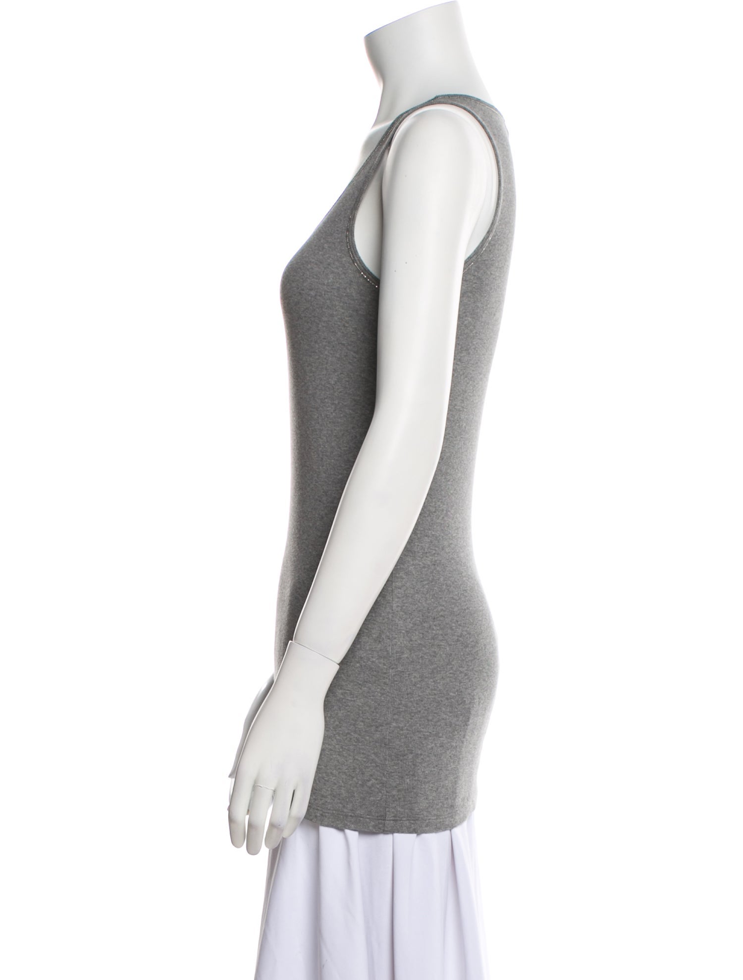 Brunello Cucinelli Scoop Neck Sleeveless Top