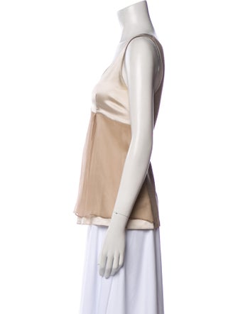 Brunello Cucinelli Silk V-Neck Blouse
