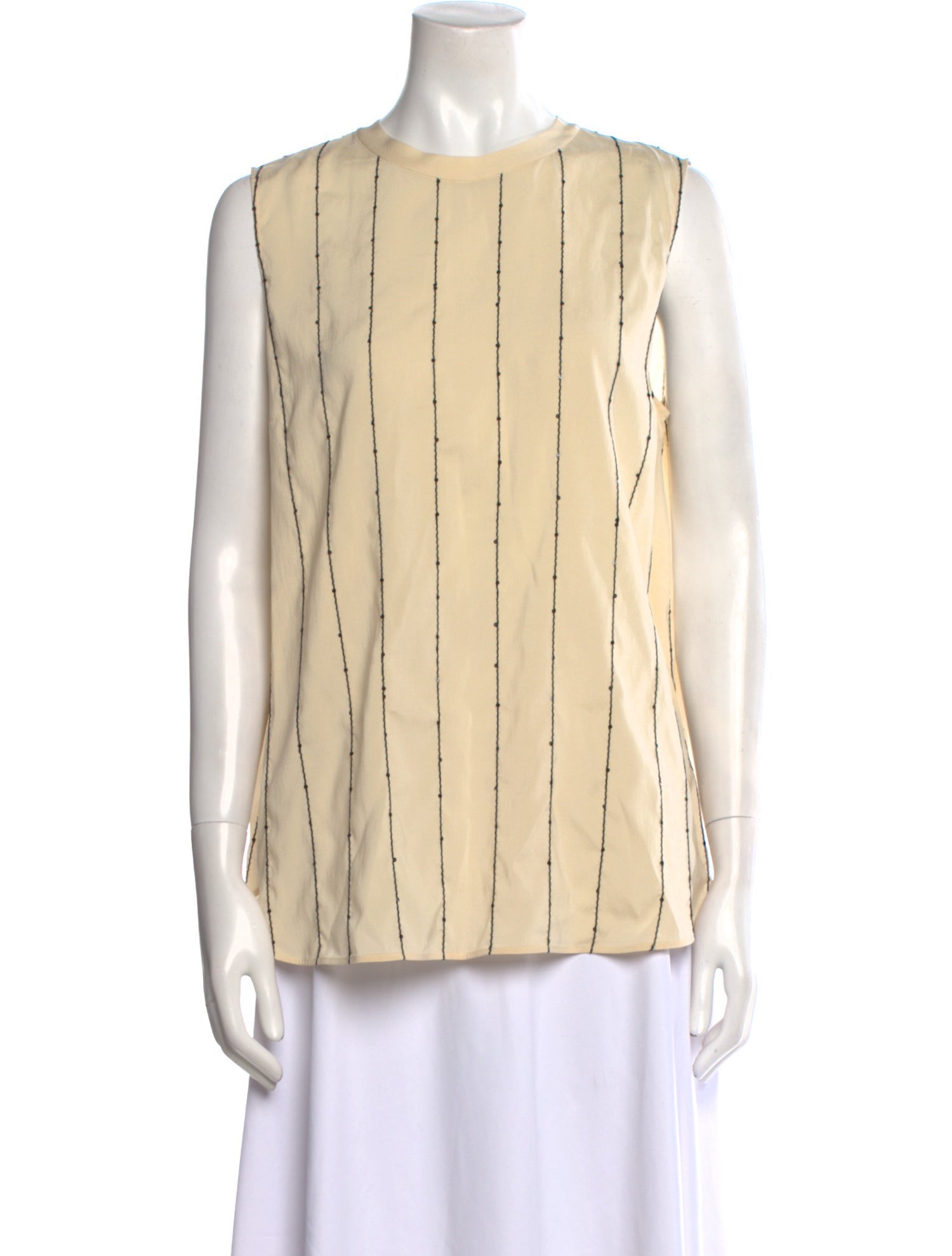 Brunello Cucinelli Silk Striped Blouse w/ Tags