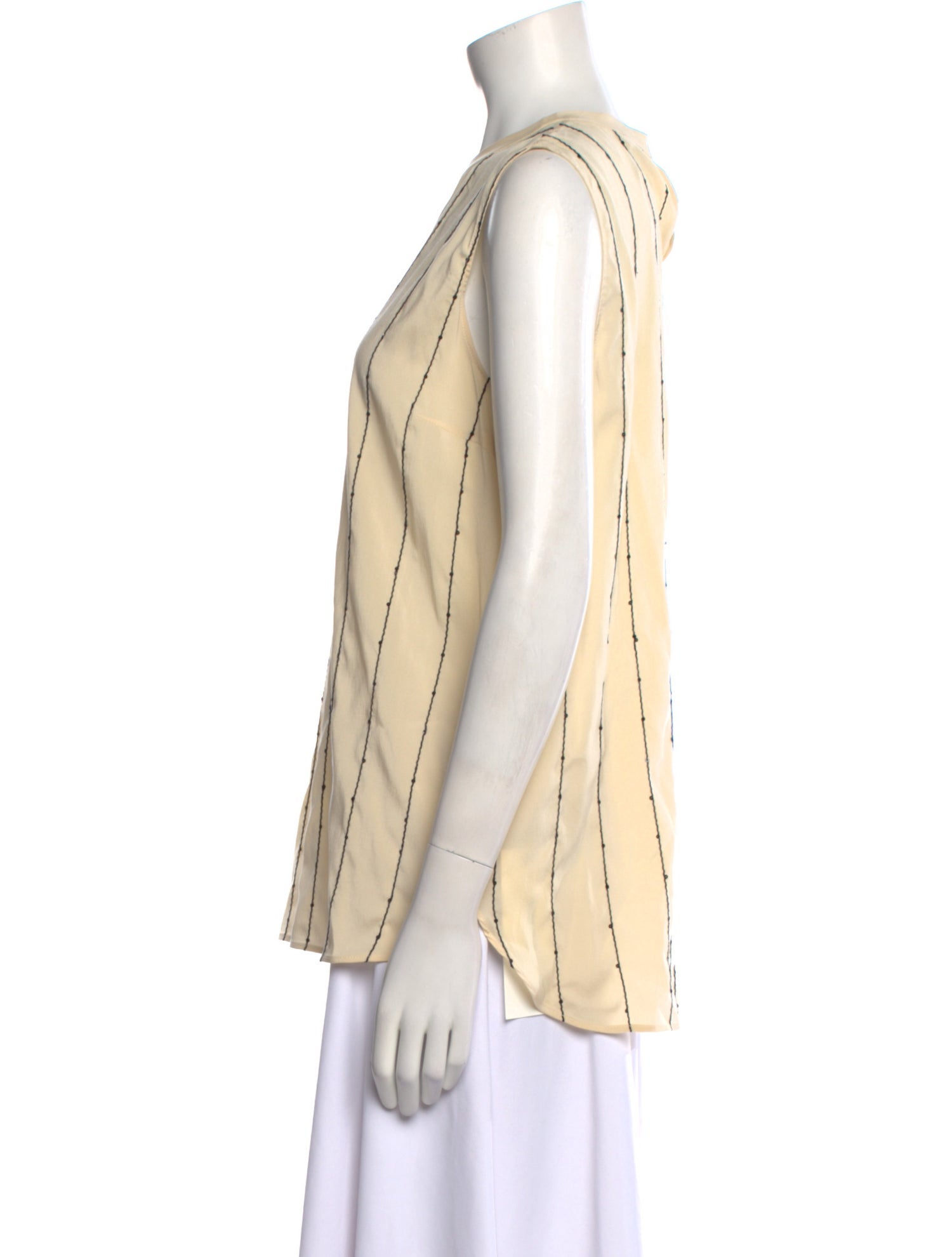 Brunello Cucinelli Silk Striped Blouse w/ Tags