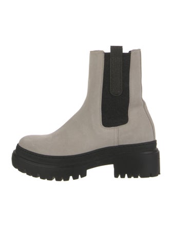 Brunello Cucinelli Monili Suede Chelsea Boots