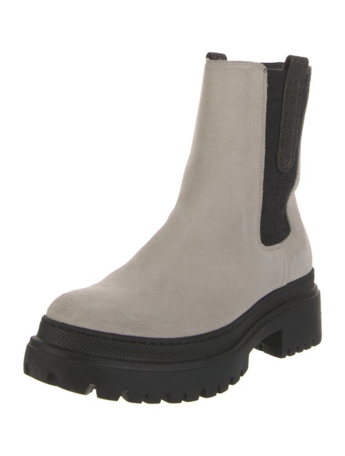 Brunello Cucinelli Monili Suede Chelsea Boots