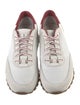 Brunello Cucinelli Mesh Leather Trim Embellishment Sneakers