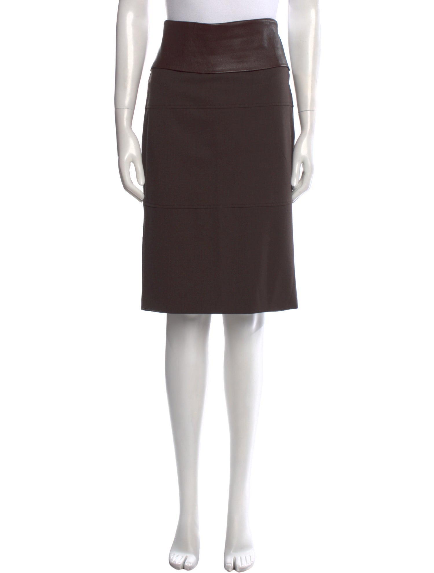 Brunello Cucinelli Virgin Wool Knee-Length Skirt