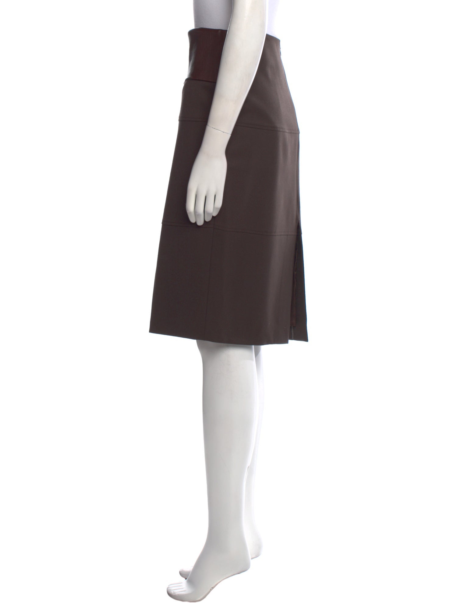 Brunello Cucinelli Virgin Wool Knee-Length Skirt