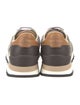 Brunello Cucinelli Suede Colorblock Pattern Sneakers