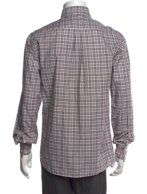 Brunello Cucinelli Plaid Print Long Sleeve Shirt