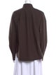 Brunello Cucinelli Virgin Wool Long Sleeve Button-Up Top