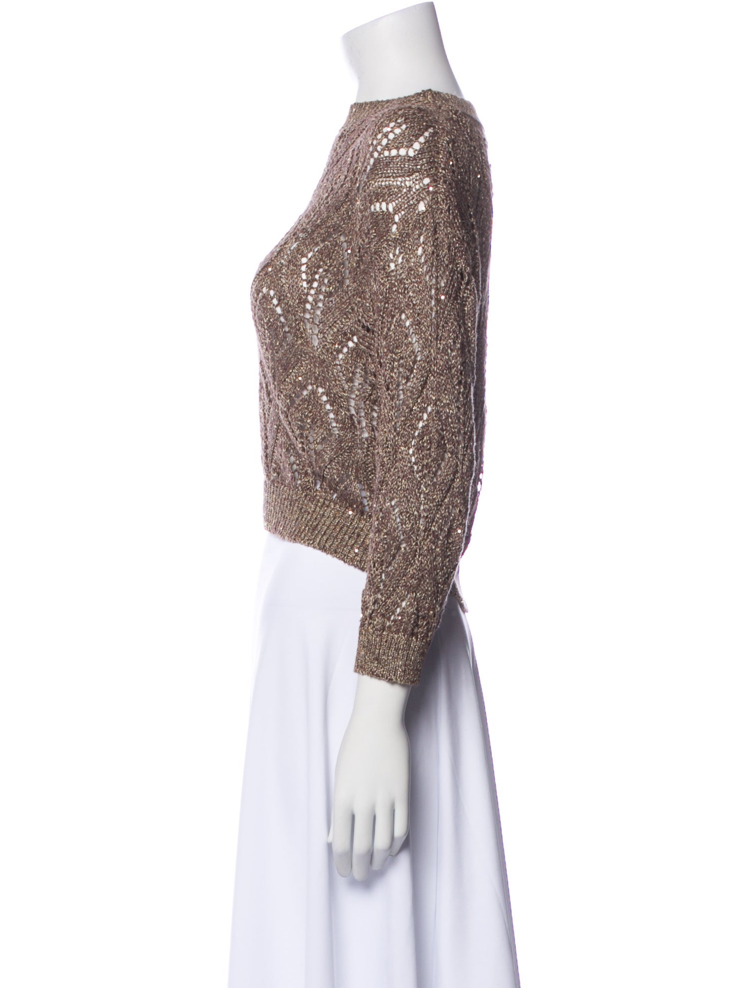 Brunello Cucinelli Printed Bateau Neckline Sweater