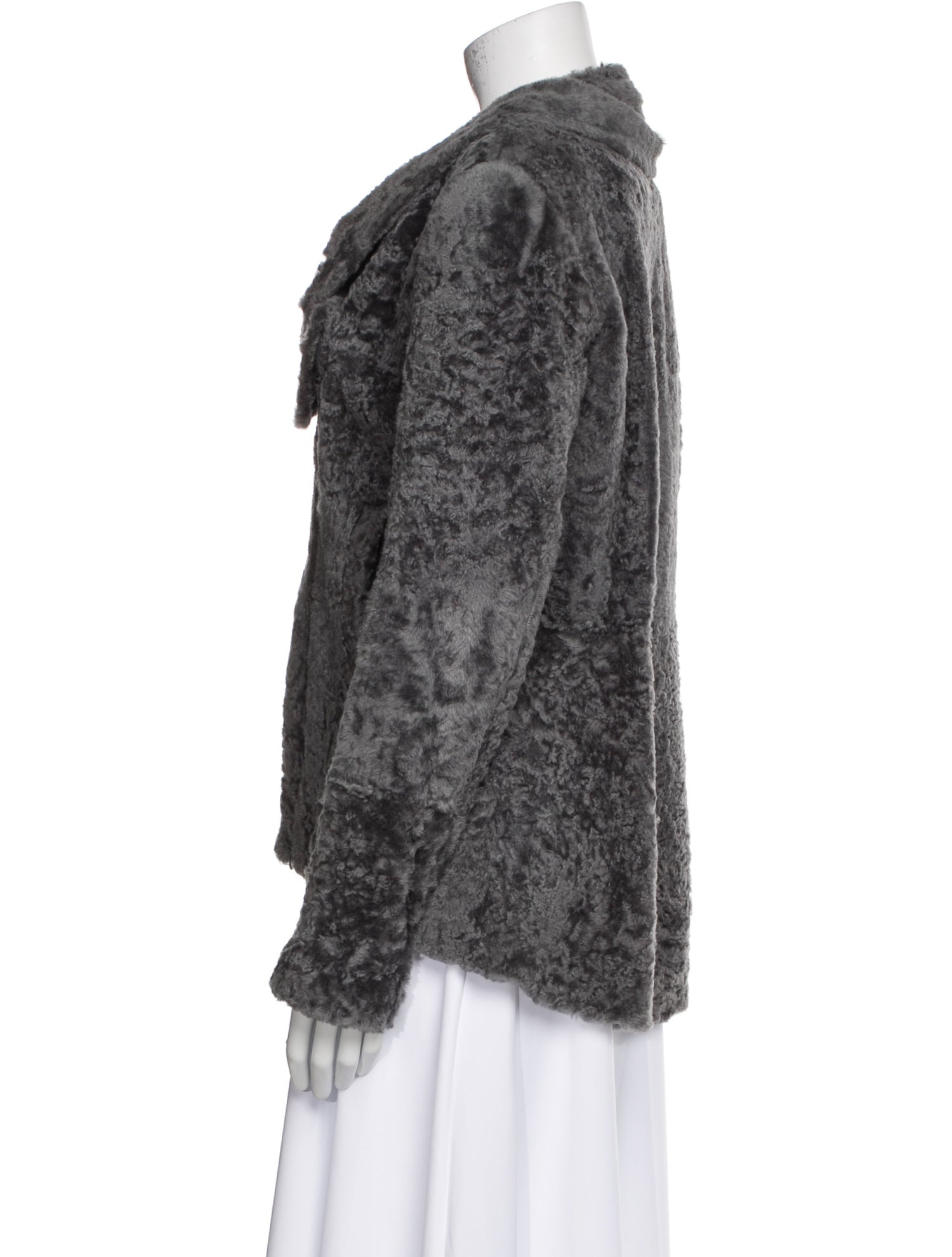 Brunello Cucinelli Silk Faux Fur Jacket