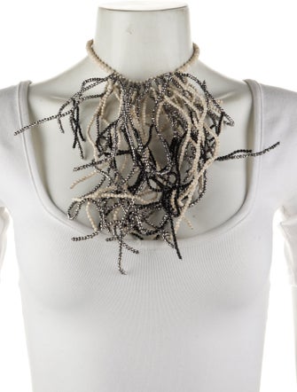 Brunello Cucinelli Beaded Branch Choker Necklace