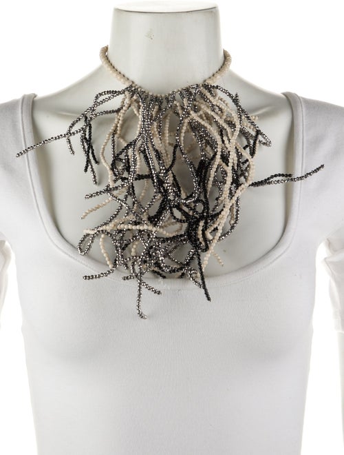 Brunello Cucinelli Beaded Branch Choker Necklace