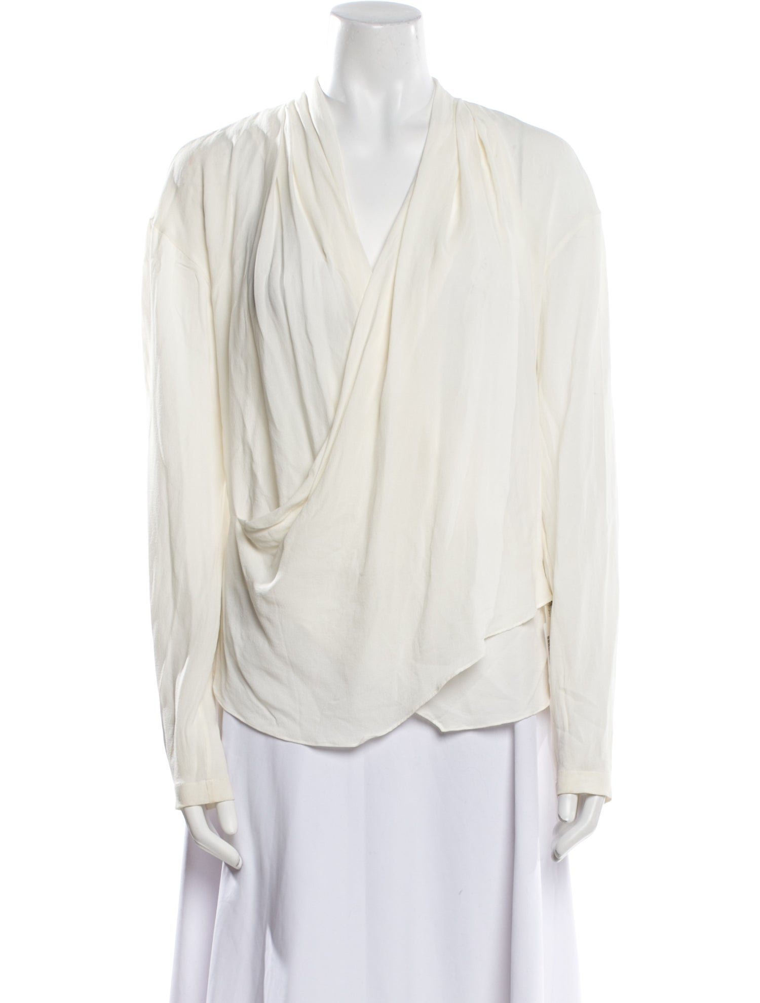 Brunello Cucinelli Silk V-Neck Blouse