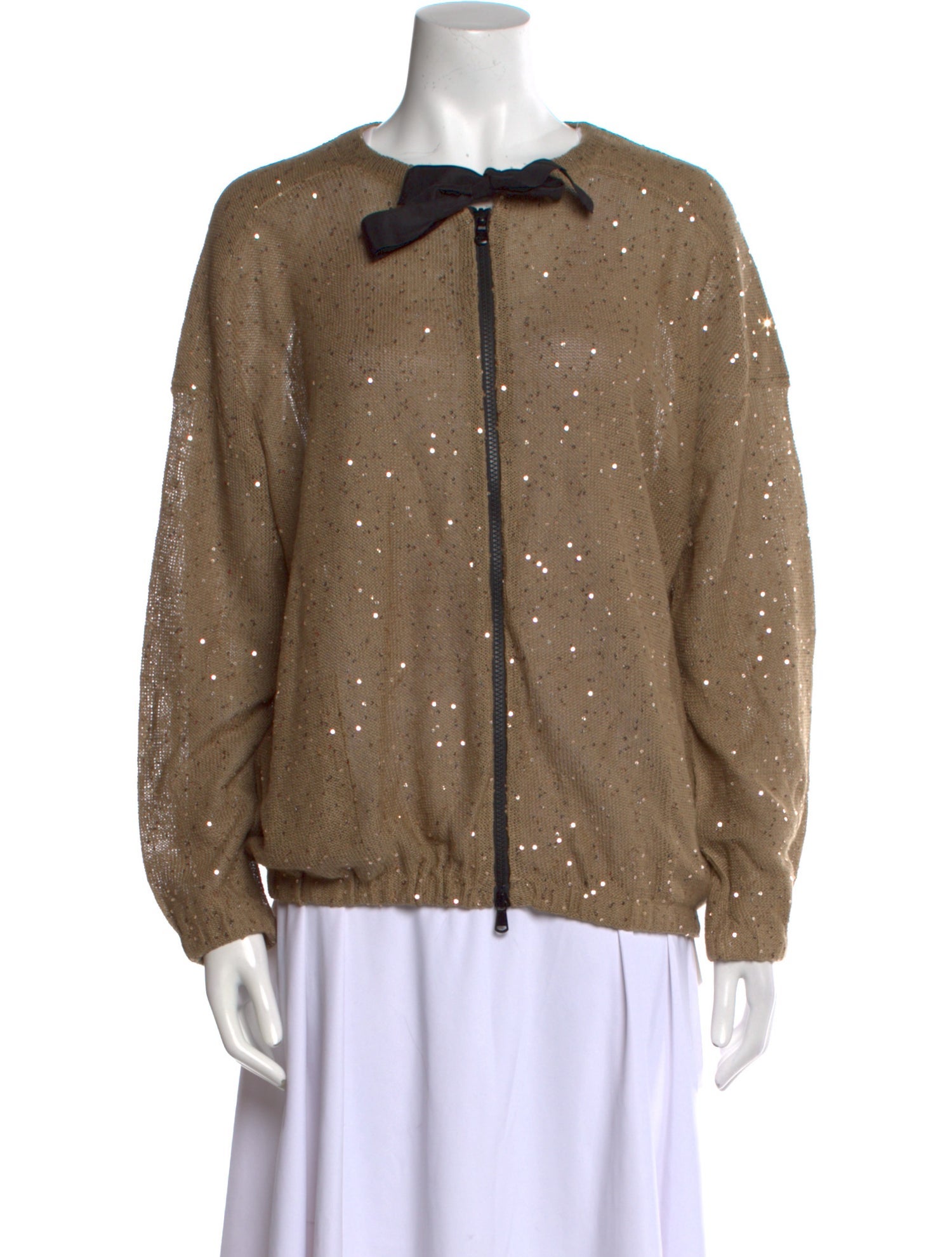 Brunello Cucinelli Linen Crew Neck Sweater